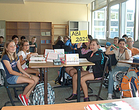 Die 5a ist eine von f&uuml;nf Klassen am EMG, die erstmals im Ganztag und mit Option auf eine bilinguales Abitur antreten 