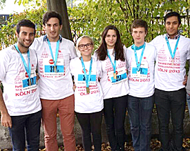 Team EMG 2 mit Adem, Burak, Joana, Lisa, Niklas und Ramien (v.l.) freut sich �ber eine Zeit von 3:47:45 Stunden 