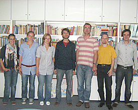 Sieben von neun neuen Kollegen: V. Schmitz, S. Hembach, K. Kempa, D. Chmela, U. Lauhues, J. Becker, Chr. Koller (v.l.)