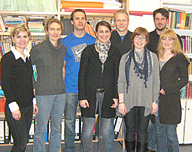 EMG-Neulinge: K. Grygiel, K. Velke-Uth, A. Brenk, K. Kwickert, M. Markwordt, A. Knoll, S. Gr&auml;ve und H. Willnow (v.l.) 