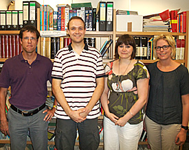 Relativ neu am EMG: Sebastian Hoheisel, Mark Bogatz, Eva Barkow und Katharina B&ouml;rgers 