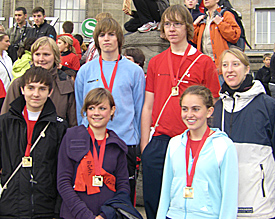 Lukas B&ouml;rner, Felix Ziemann, Marcel Hecht, Julia Heinrichs und Laura R&ouml;ntgen gingen in K&ouml;ln f&uuml;r das EMG an den Start 